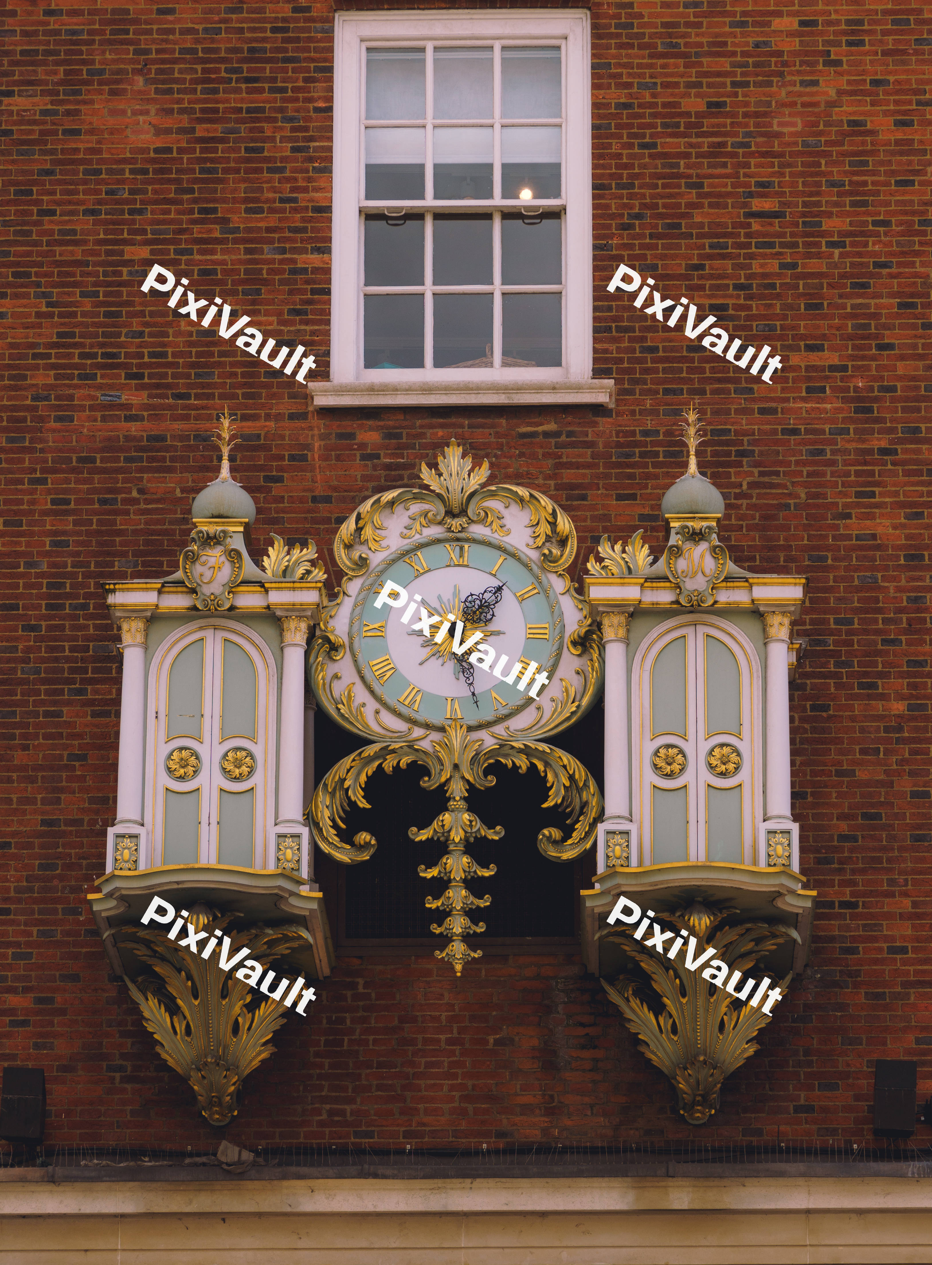 Gold and Green Clock